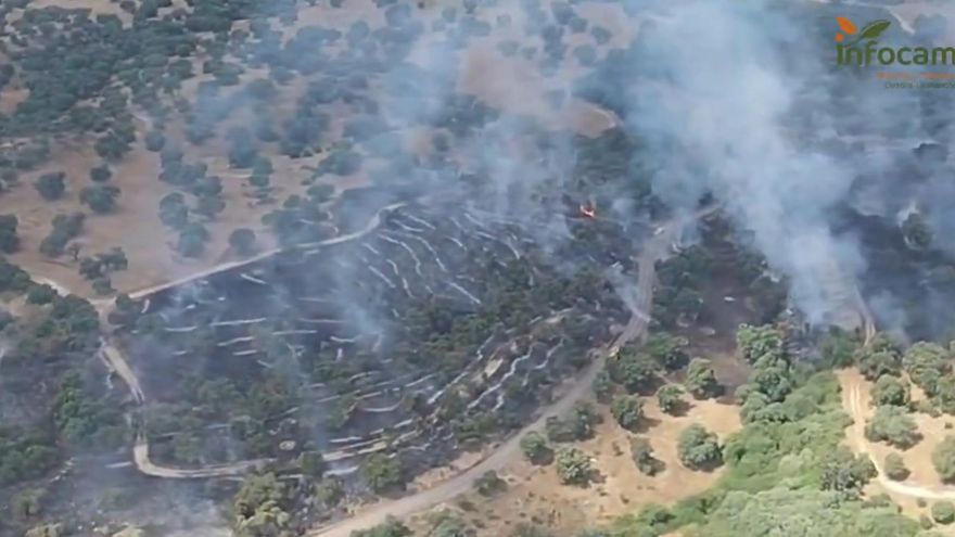 Extinguido el incendio forestal en Méntrida que obligó a restringir la circulación en la CM-530