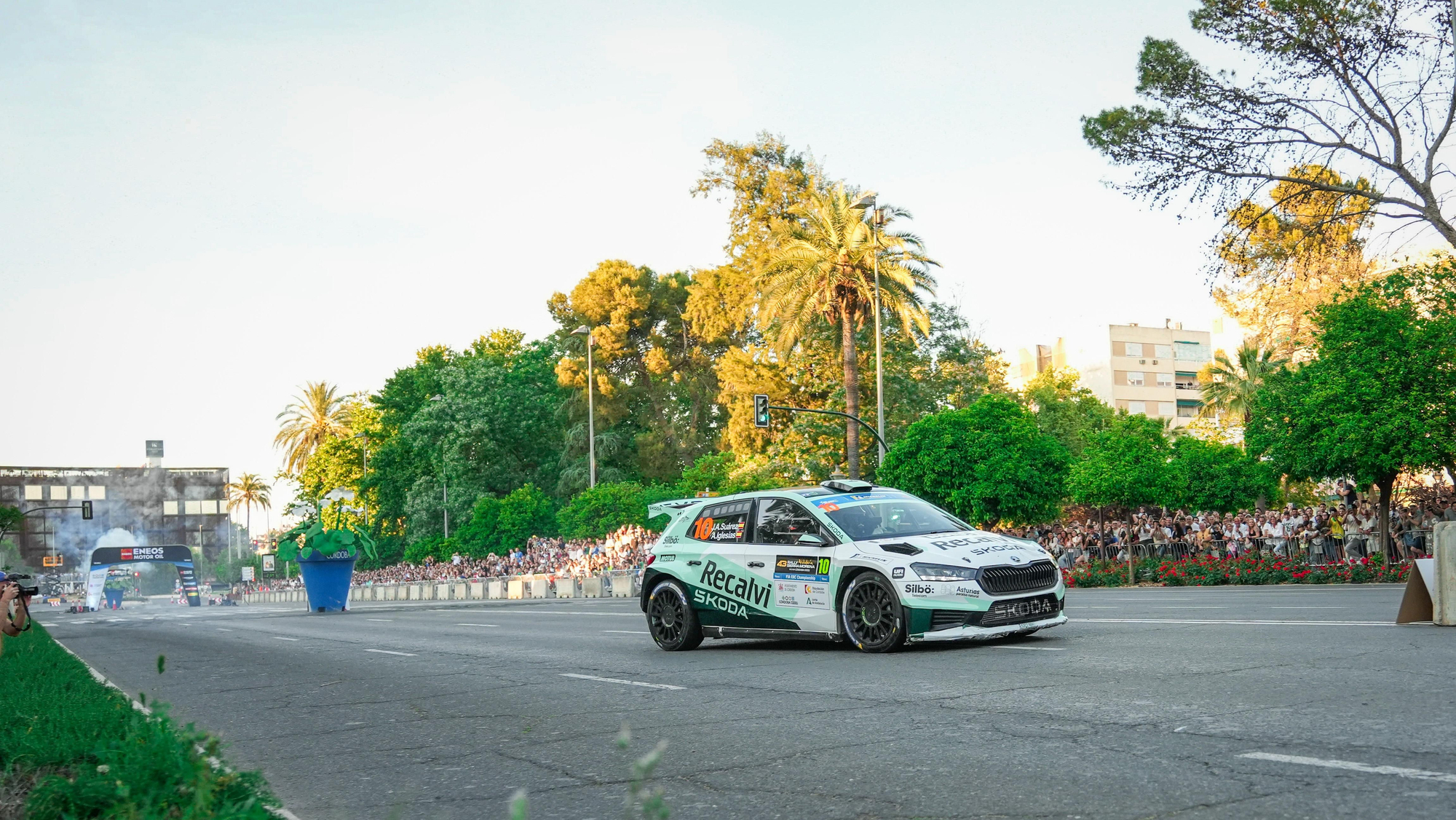 Tramo urbano del Rally Sierra Morena