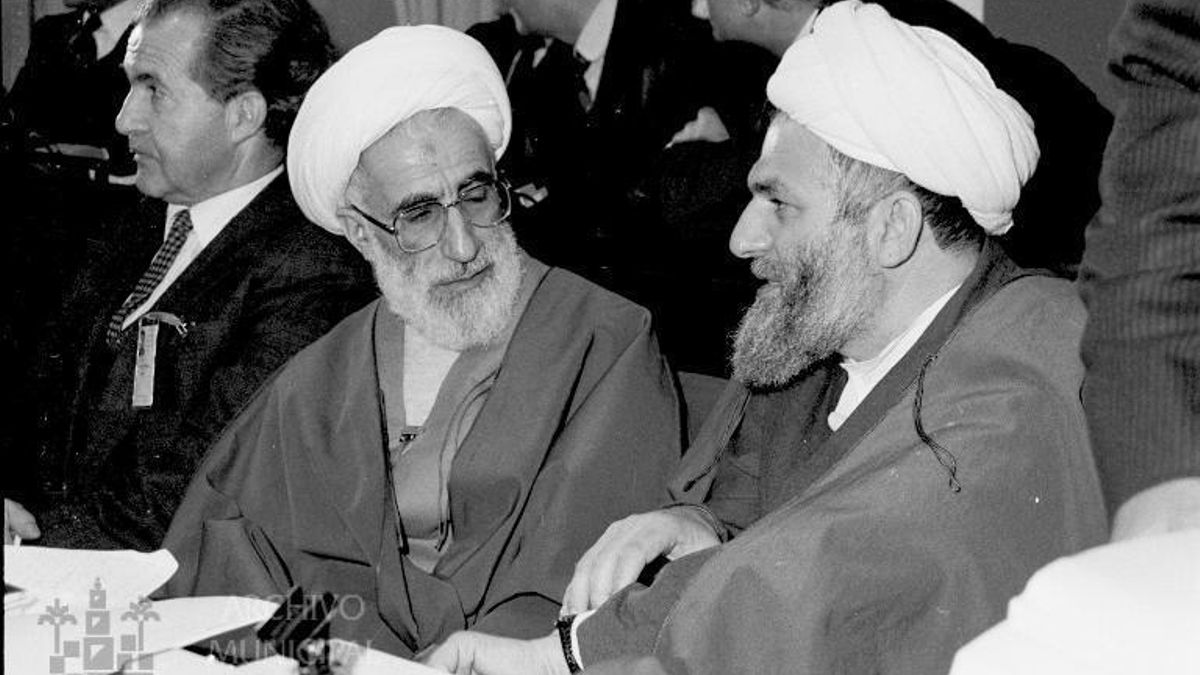 Los dos representantes iranís que vinieron al Congreso Abrahámico de Córdoba del año 1987