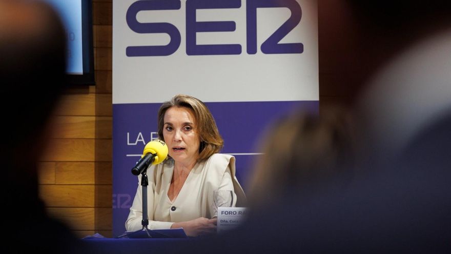 La secretaria general del PP, Cuca Gamarra, en el Foro Radio Rioja.