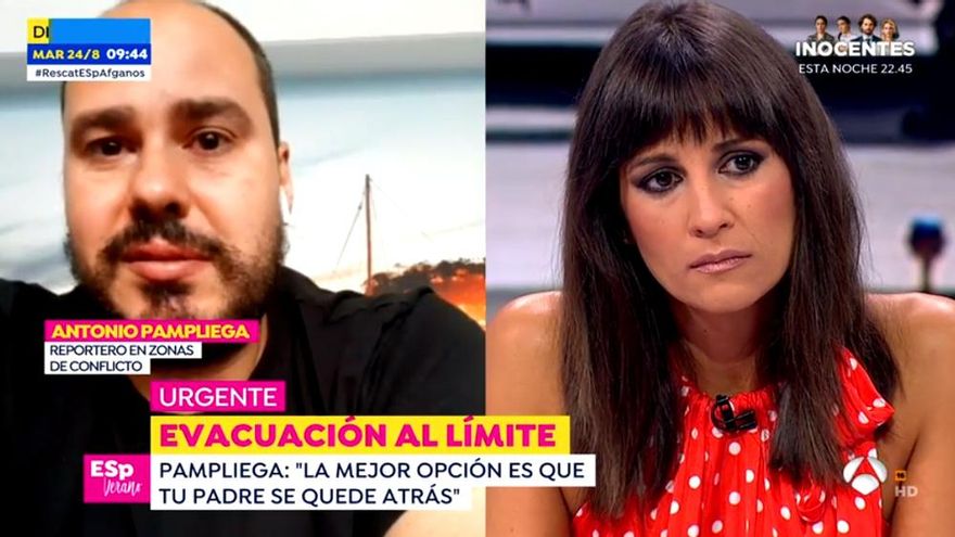 Antonio Pampliega y Lorena García, entre lágrimas al escuchar la situación de un traductor afgano: "Qué duro es esto"