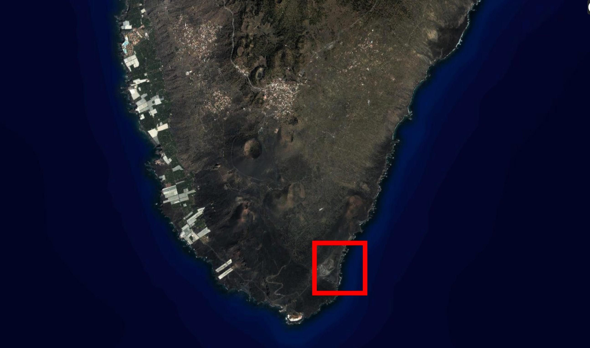 Ámbito donde se ubicará la desaladora de Fuencaliente. AGUA PARA LA PALMA