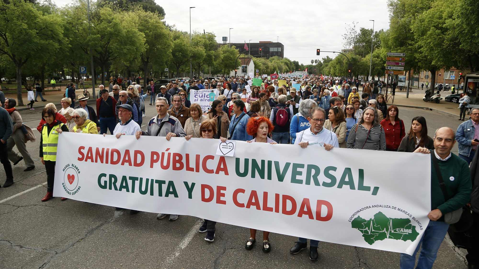 Manifestación de las Mareas Blancas por la sanidad pública
