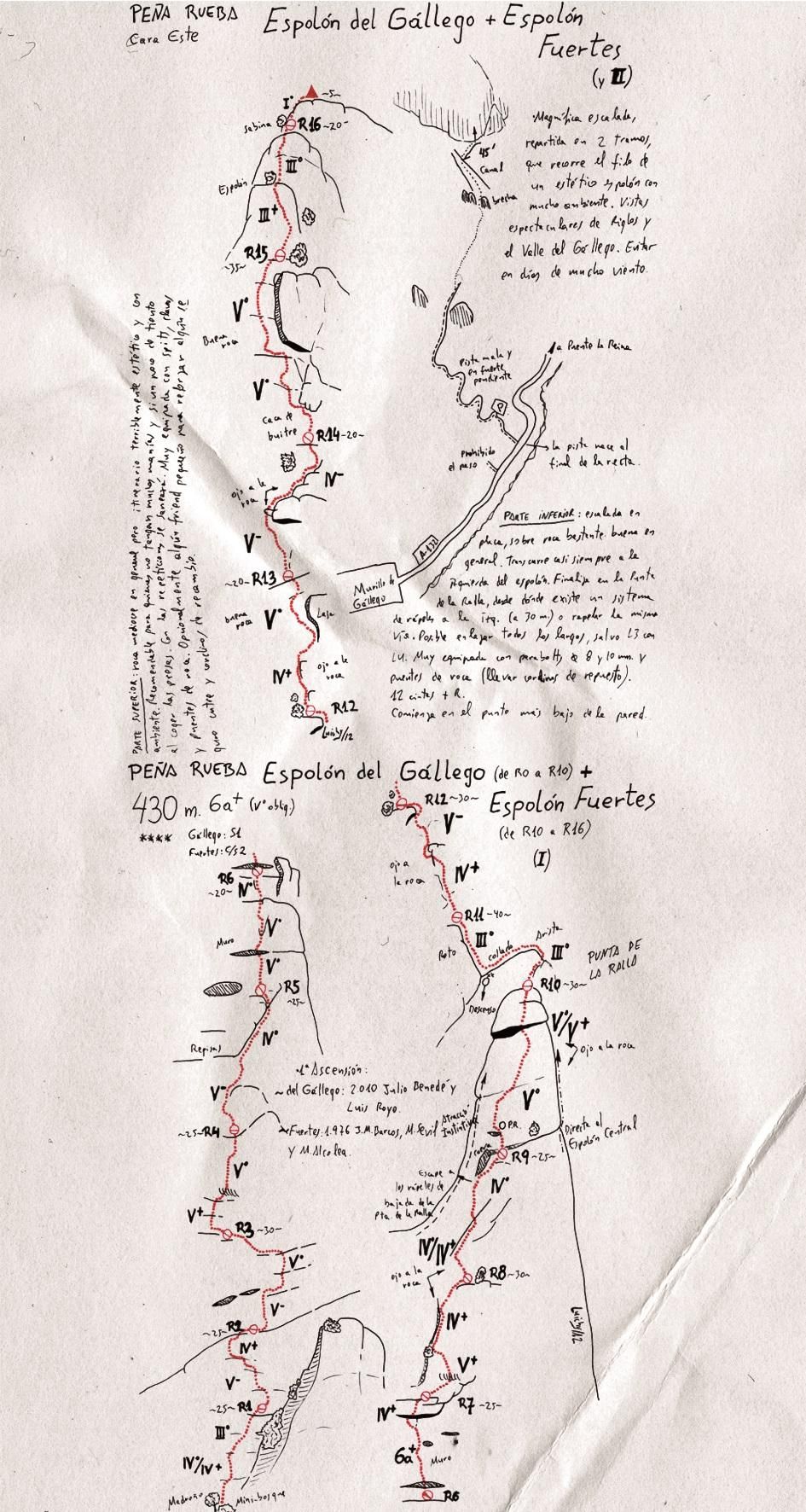 Peña Rueba, Cara NE. ‘Espolón del Gállego’ © Sendero Límite