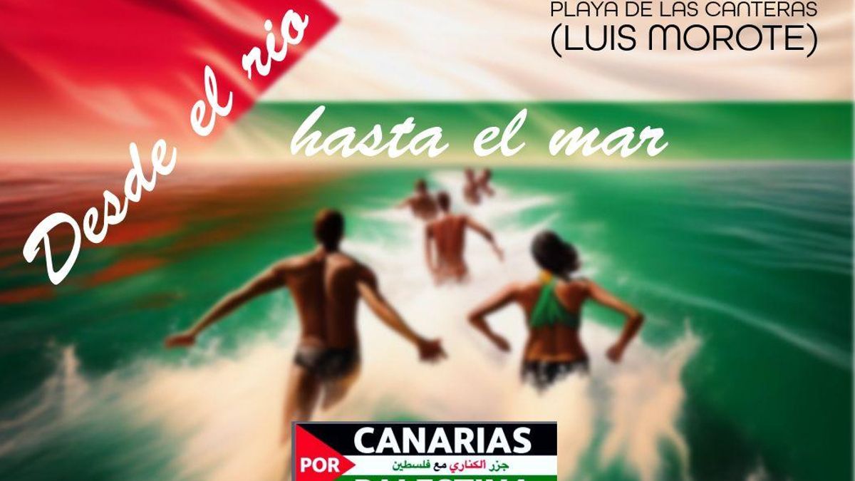 Cartel movilización 'Mójate por Gaza'.