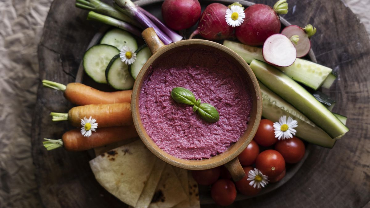Hummus de remolacha