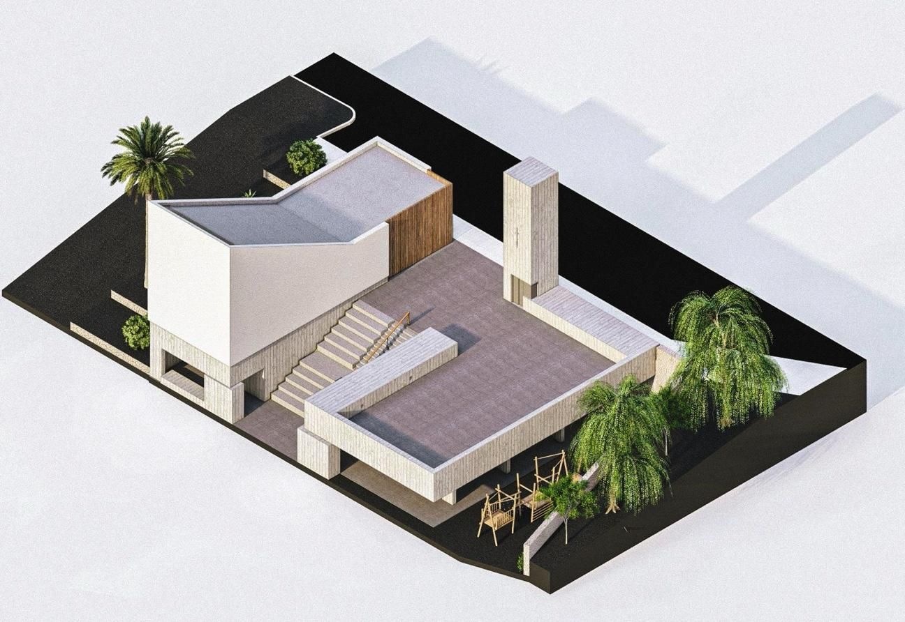 Recreación del templo parroquial de Nuestra Señora de Fátima y la construcción de locales socioculturales.