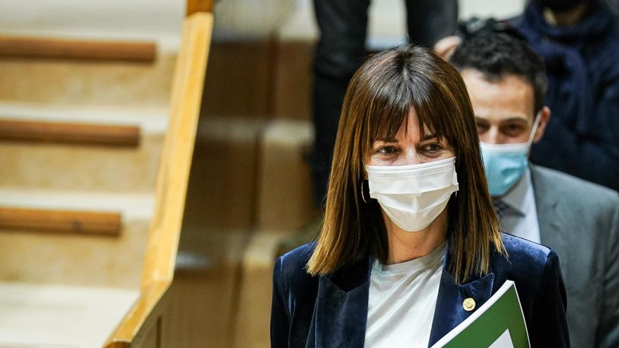 Idoia Mendia, con Ekain Rico