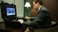 El presidente Medvédev también teletrabaja a veces. Foto: Kremlin.ru