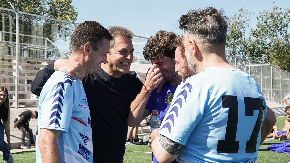 Sergio Massa, fútbol y asado en San Vicente