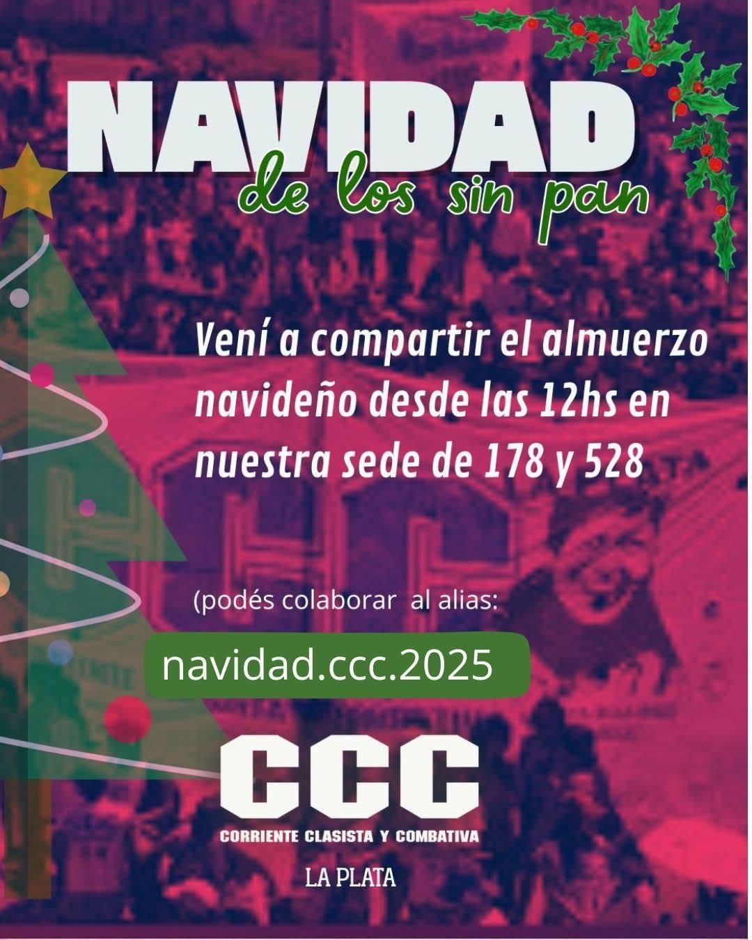 La actividad de la CCC en La Plata, este 25.