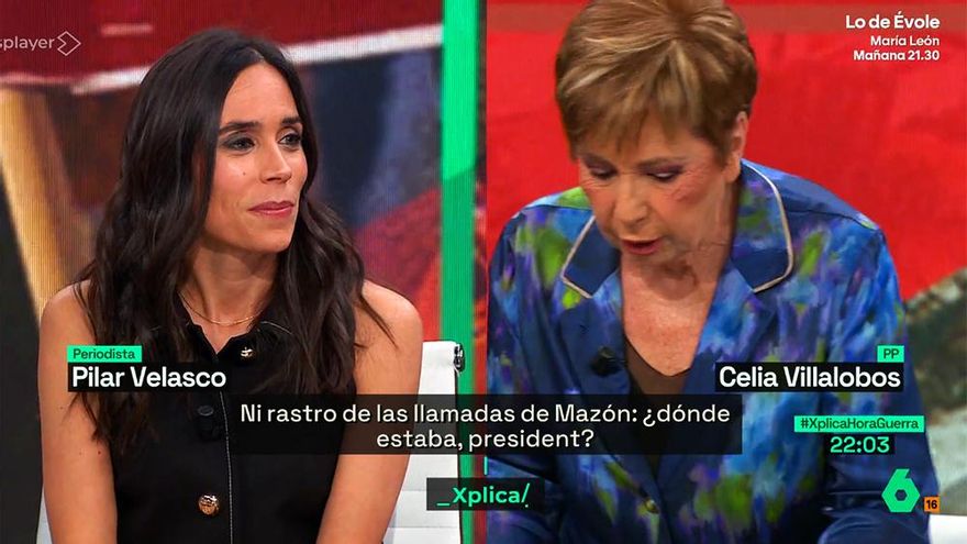 Celia Villalobos amagó con abandonar 'laSexta Xplica' por las reacciones a su polémica defensa de Mazón: "Me largo"