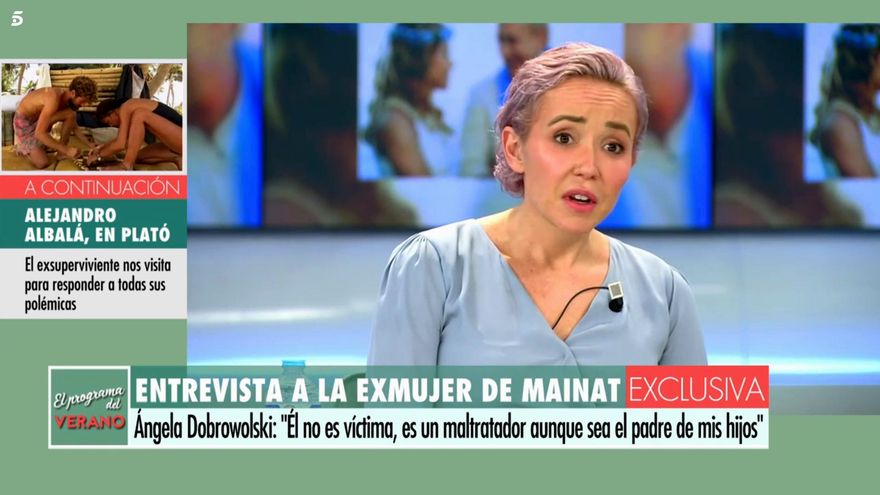 Angela Dobrowolski, entrevistada por sorpresa en 'El programa del verano' para hablar de Mainat