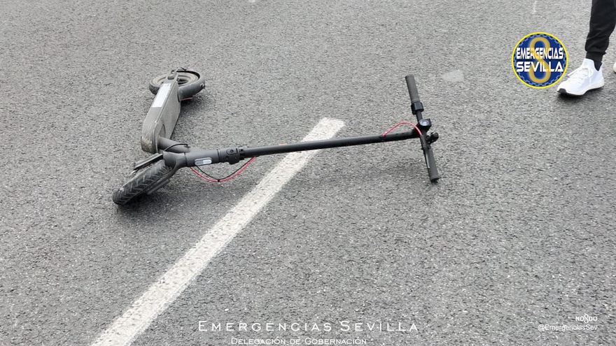 Archivo - Imagen de archivo de un patinete eléctrico implicado en el atropello a una mujer en Ronda Urbana Norte.