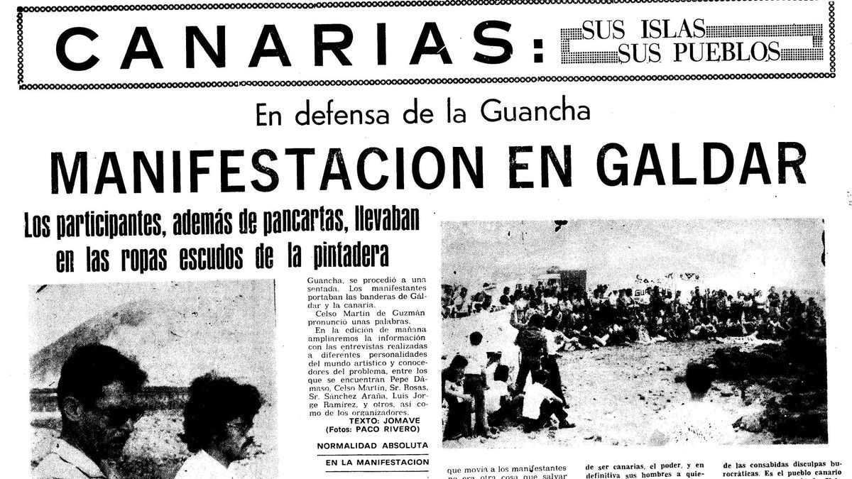 Cincuenta años de la primera manifestación autorizada en Canarias tras la muerte de Franco (y fue en Gáldar)