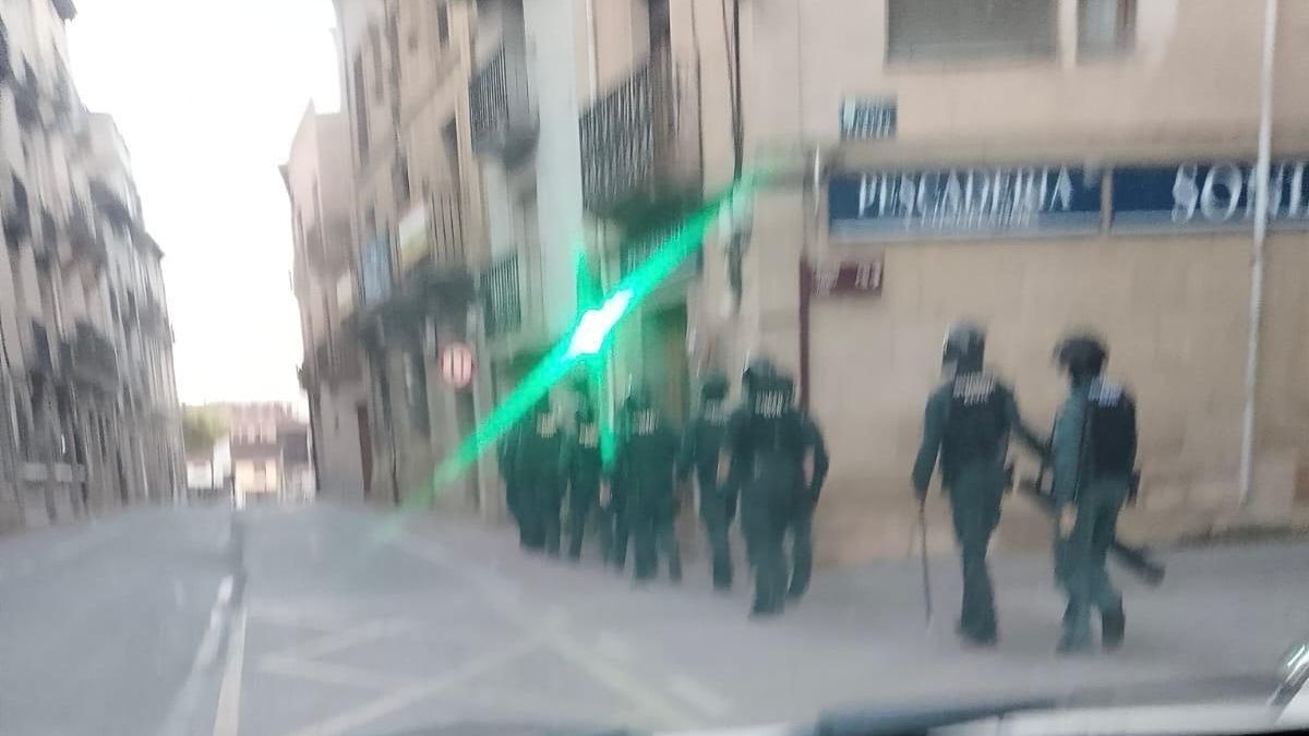 Agentes de la Guardia Civil participantes en el dispositivo en Cenicero