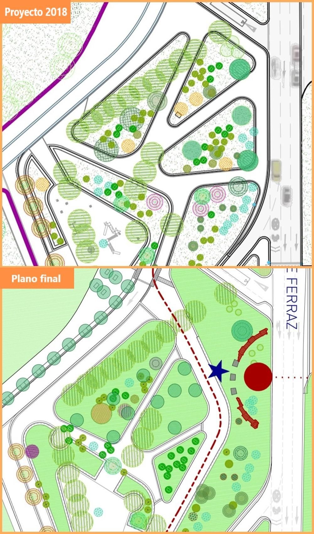 Reforma de Plaza España: zona en la que se exhibirán los restos del Cuartel de San Gil