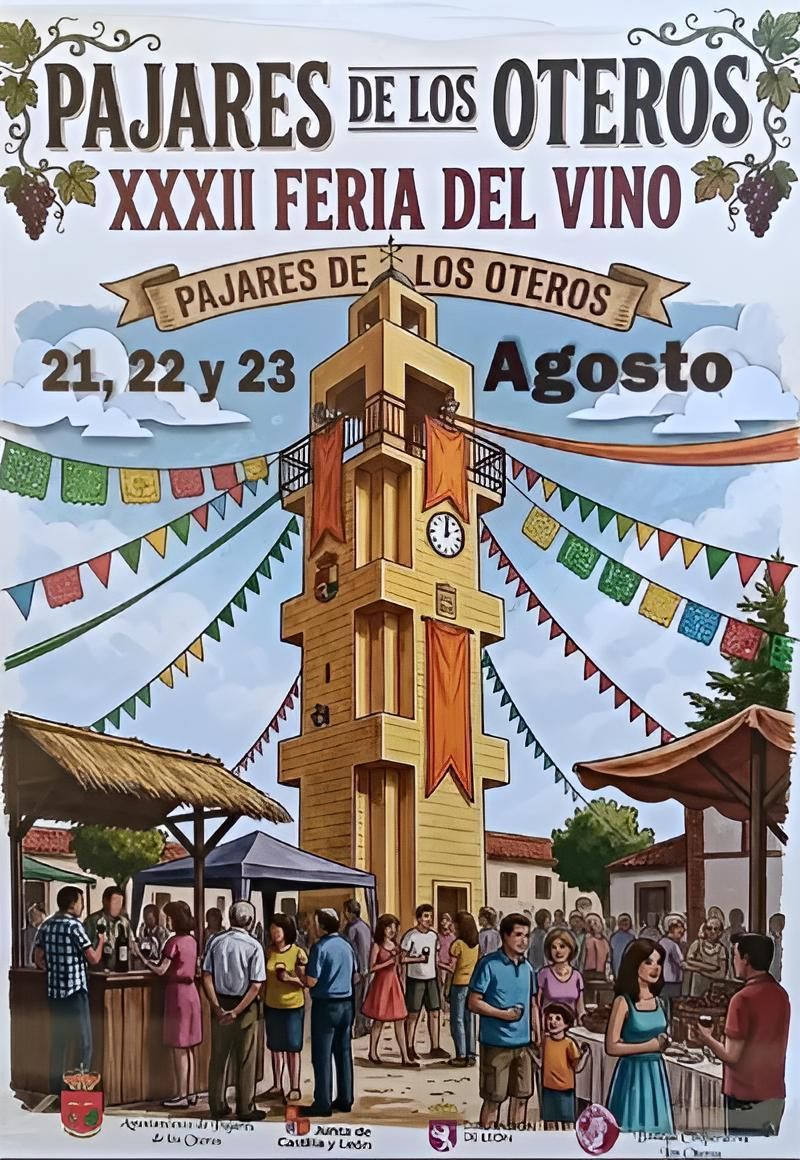 Cartel oficial de la Feria del Vino 2026 en Pajares de los Oteros.