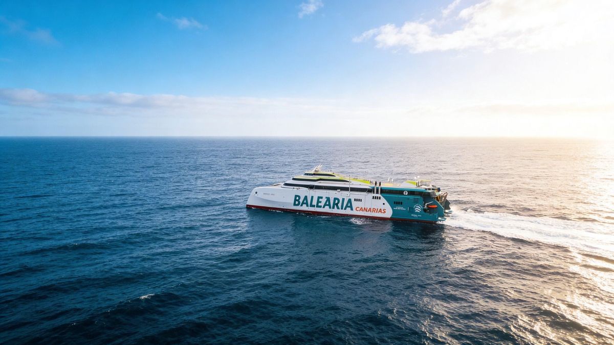 Baleària incorpora a sus rutas canarias un 'fast ferry' ecoeficiente, el 'Mercedes Pinto'