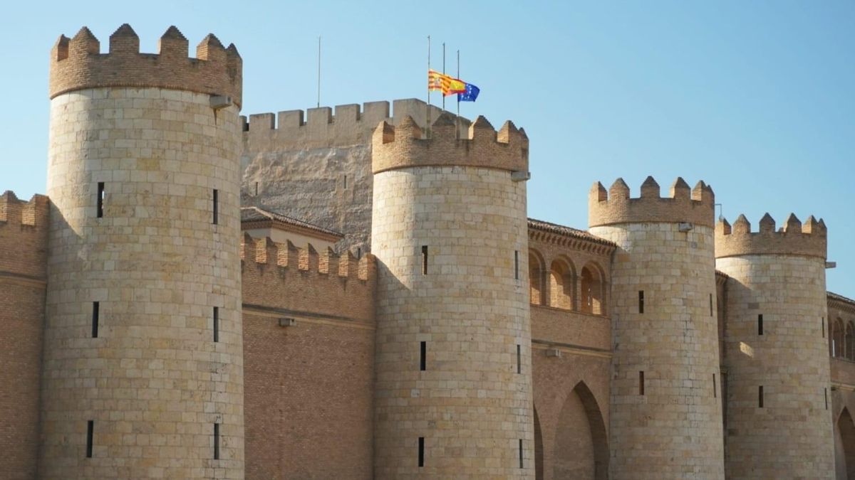 El palacio de la Aljafería, sede de las Cortes de Aragón.