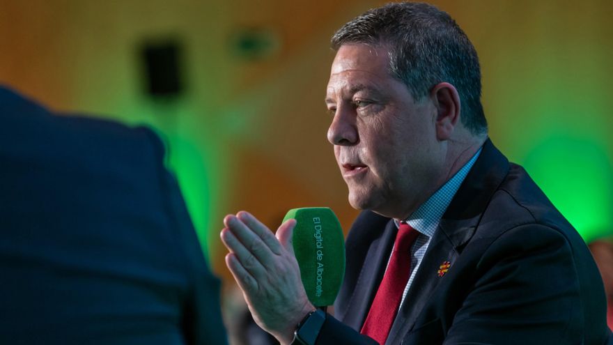 El presidente de Castilla-La Mancha, Emiliano García-Page, en la V edición de los Desayunos Digitales que organiza 'El Digital de Albacete'.