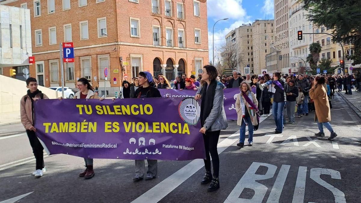 Manifestación del 8M en Badajoz.