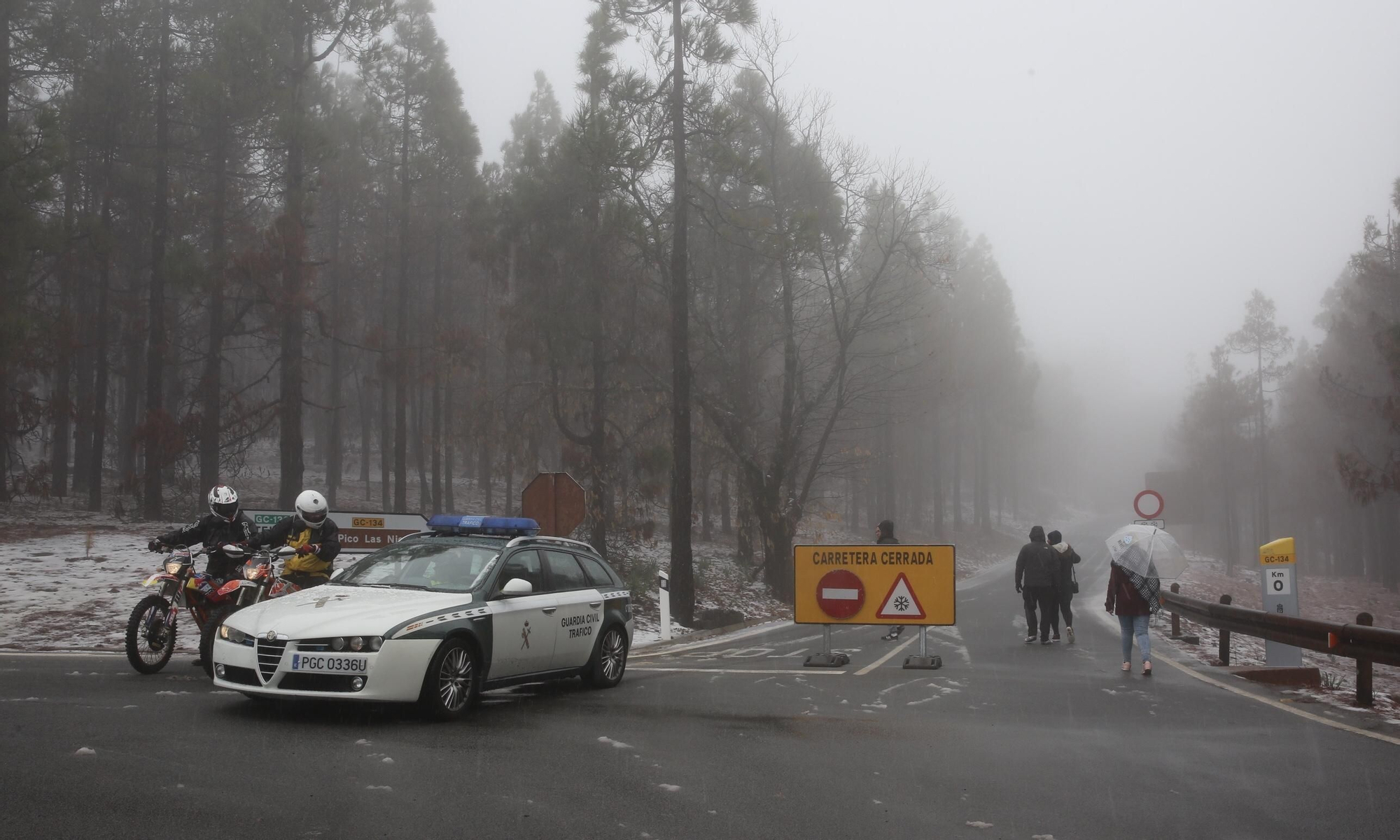 Nieve en la cumbre de Gran Canaria