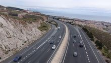 La Autovía del Mediterráneo o A-7 a su paso por Benalmádena
