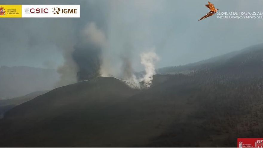 Revierte la deformación  y elevación de la zona más cercana a los centros eruptivos