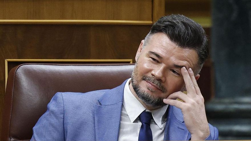 Gabriel Rufián, este miércoles en el pleno del Congreso sobre la crisis ferroviaria tras los accidentes de Adamuz y Gelida.