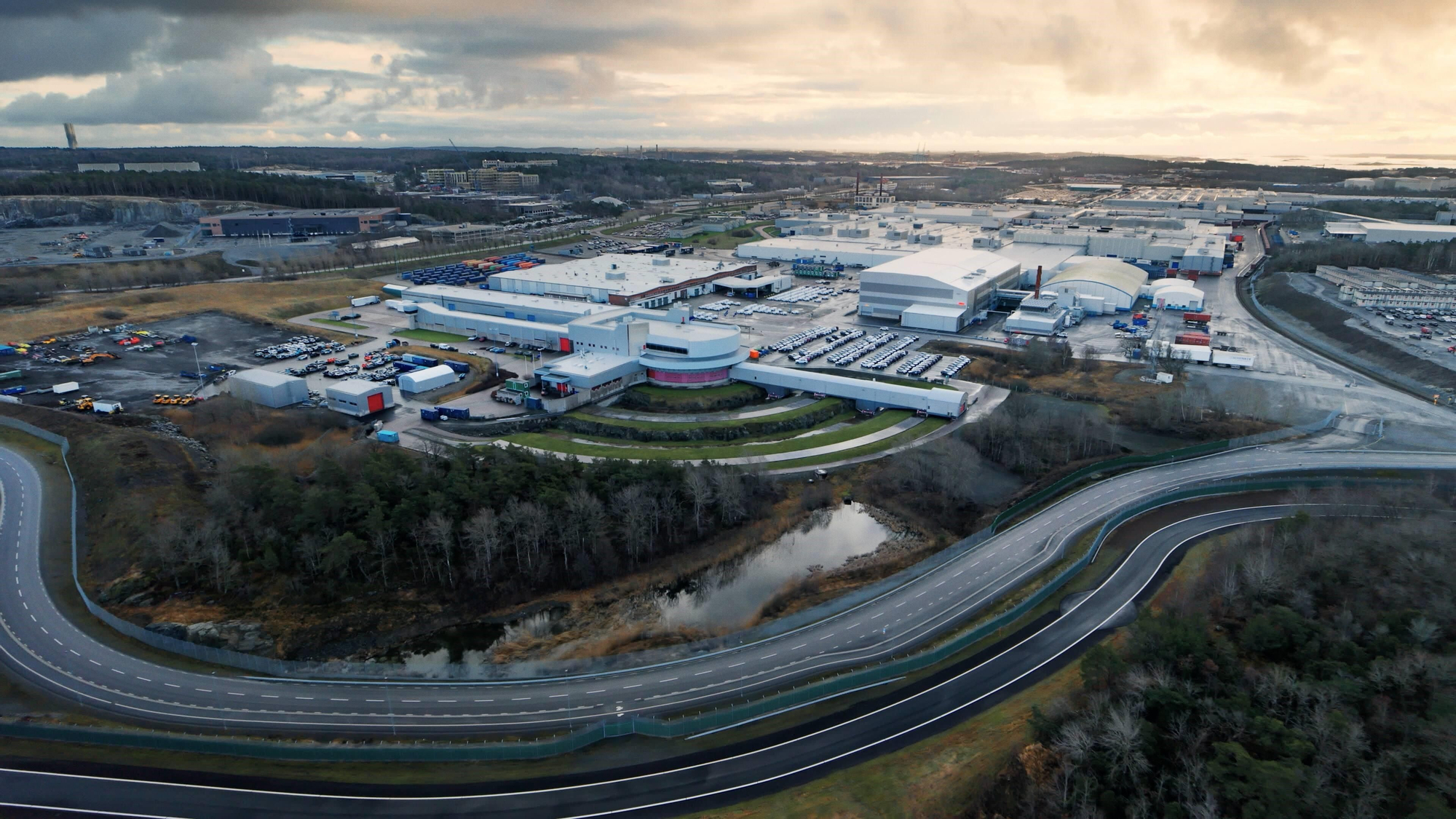 Las instalaciones del centro de seguridad de Volvo Cars.