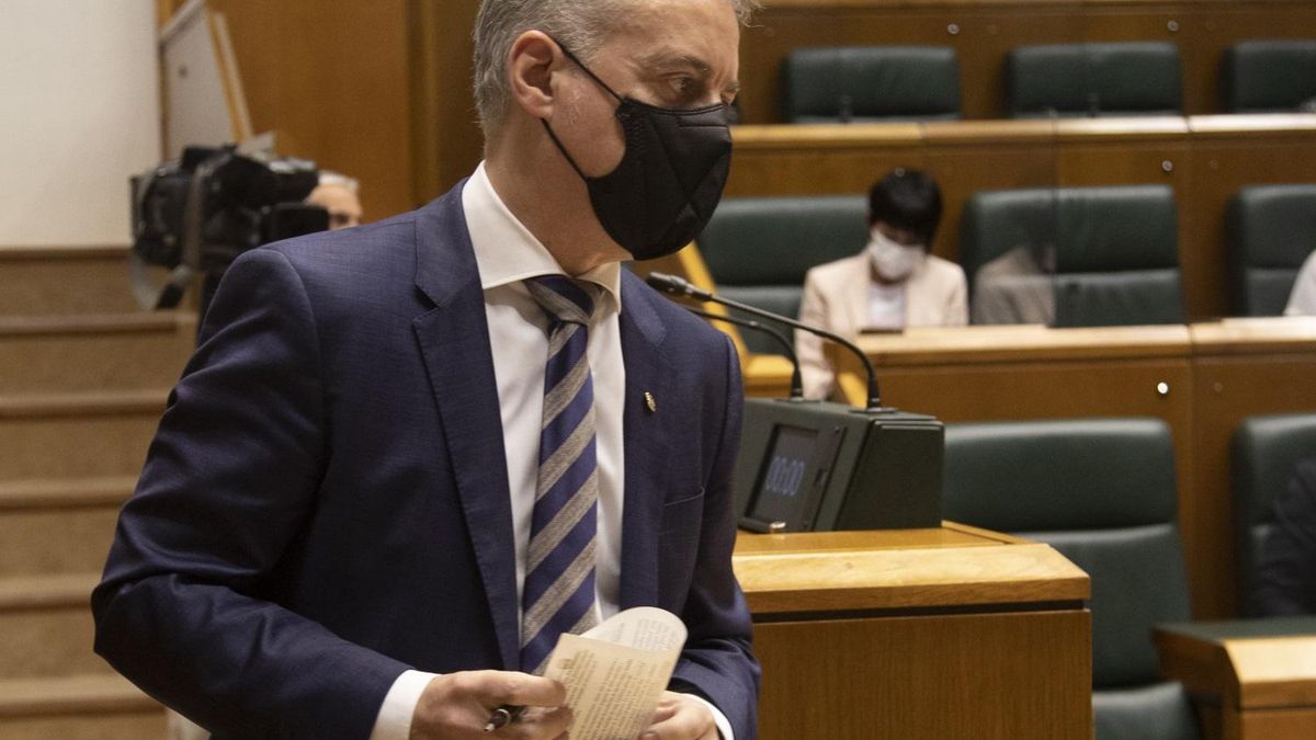 Archivo - El lehendakari, Iñigo Urkullu, en el pleno de control del parlamento vasco