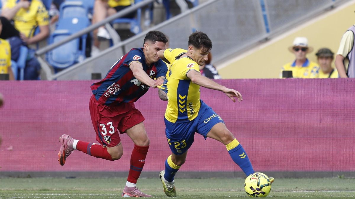 Cristian Gutiérrrez, durante un partido con la UD Las Palmas