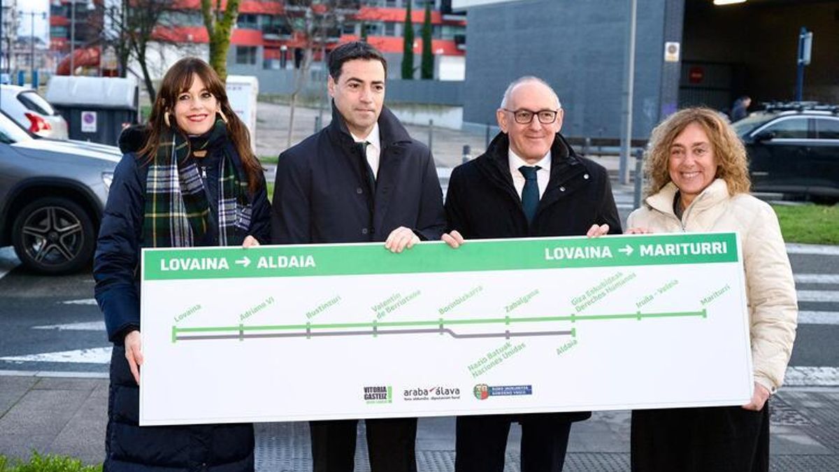 El Gobierno vasco pondrá 88,4 millones en la ampliación del tranvía de Vitoria y 32 la Diputación y el Ayuntamiento