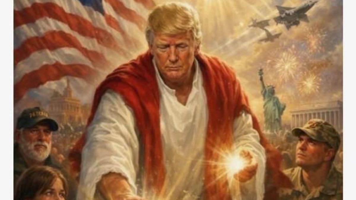 Trump borra la foto en la que se mostraba como un Jesucristo sanador