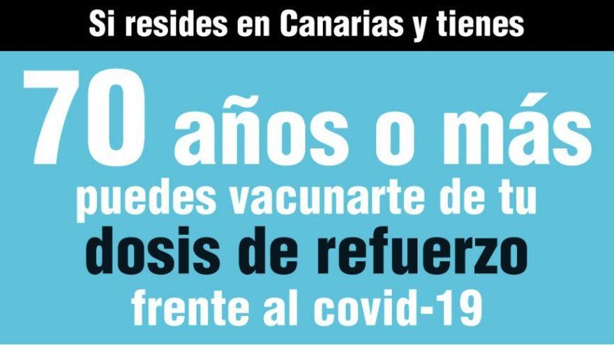 Los canarios mayores de 70 años pueden pedir su cita para recibir la dosis de refuerzo contra la COVID-19
