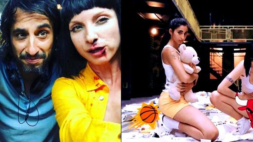 Alba Flores y Najwa Nimri en el rodaje de la 4ª temporada de Vis a vis