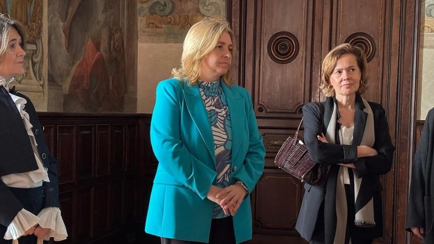 La vicealcaldesa de Madrid y delegada de Seguridad, Inmaculada Sanz, durante una visita a la Casa de la Villa