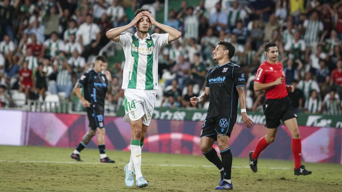 Ghailan se lamenta en el Córdoba CF - CD Tenerife