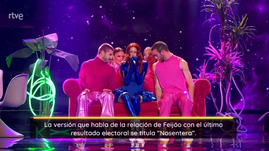 El 'Cachitos' de Nochevieja dedicó rótulos incisivos a Sánchez, Motos, Shakira, Rubiales y un Feijóo que "Nosentera"