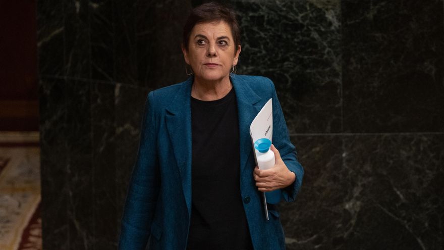 La portavoz de EH Bildu en el Congreso, Mertxe Aizpurua, durante una sesión plenaria, en el Congreso de los Diputados, a 22 de mayo de 2024