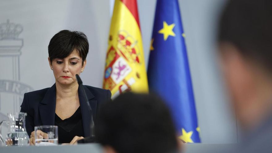La ministra de Vivienda y Agenda Urbana, Isabel Rodríguez, durante la rueda de prensa posterior al Consejo de Ministros este martes.