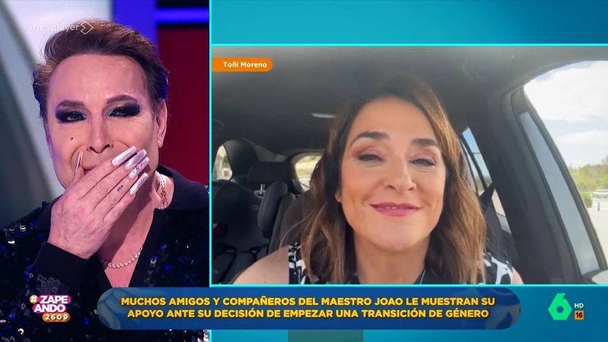 Maestro Joao, sorprendido por Toñi Moreno, Dani Mateo y Rappel tras anunciar su transición a mujer