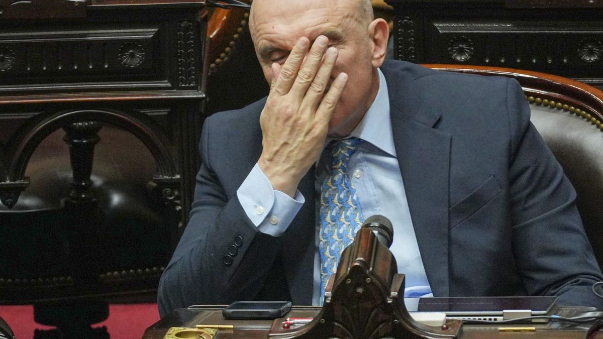 El libertario José Luis Espert durante la sesión