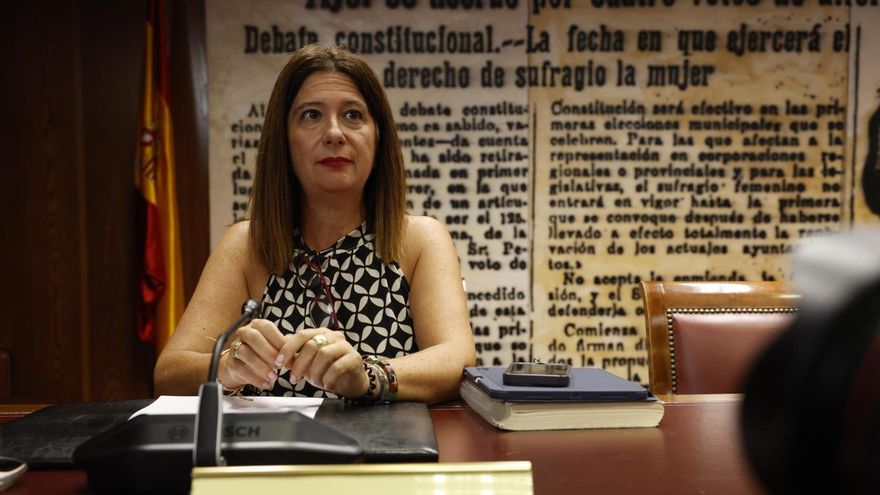 Leire Díez, exmilitante del PSOE, en una comparecencia en el Senado. EFE/ J.J. Guillén