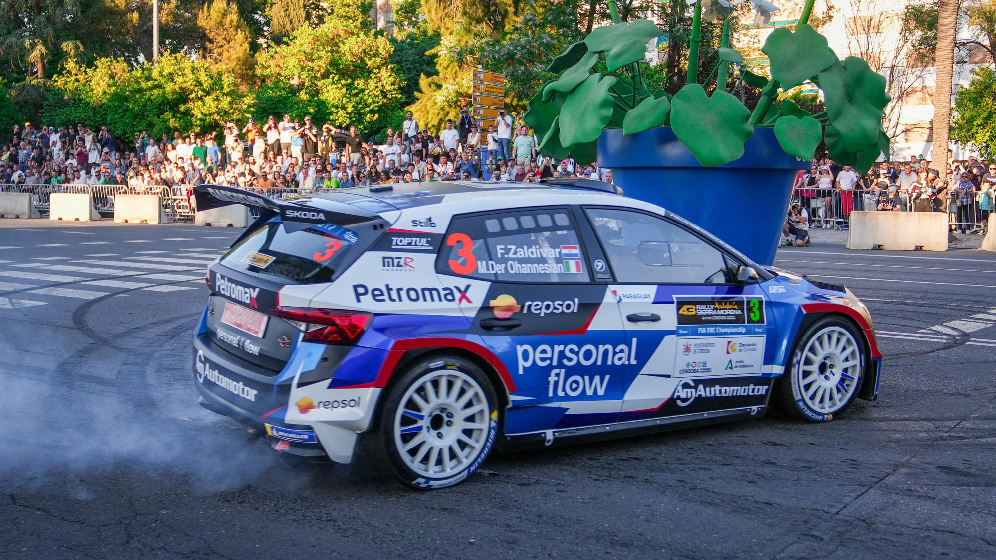 Tramo urbano del Rally Sierra Morena