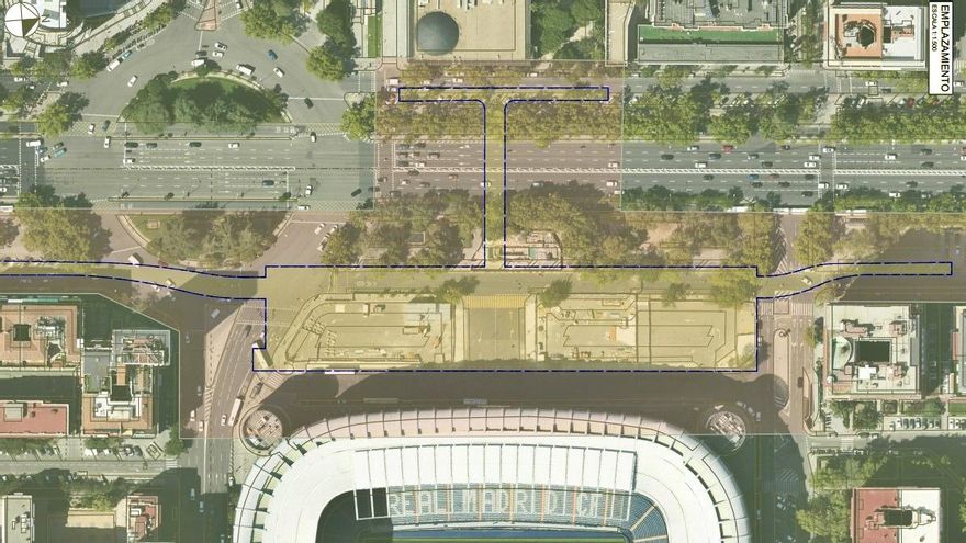 Almeida añade 179 plazas y un túnel a los macroparkings que planea el Real Madrid junto al Bernabéu
