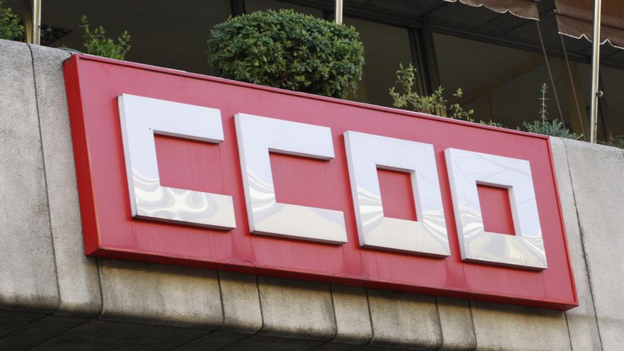 Sede CCOO, logo de Comisiones Obreras, edificio, edificios CCOO, fachada de Comisiones Obreras, cartel CCOO