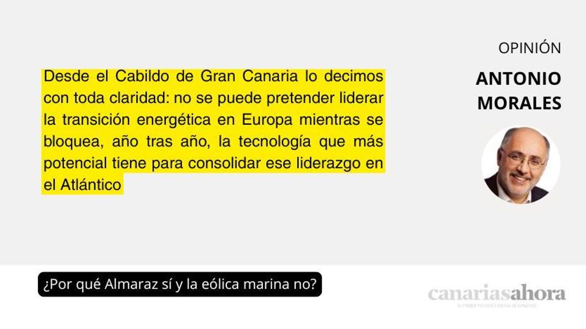 ¿Por qué Almaraz sí y la eólica marina no?
