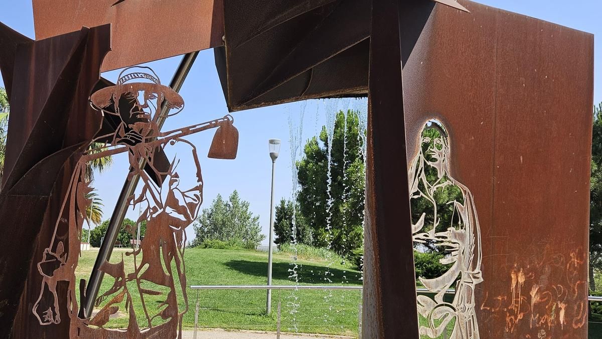 Calahorra transforma el monumento a los agricultores en un refugio climático